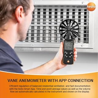 testo 417 set 1 - wing wheel anemometer with measuring funnels