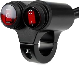 Motorcycle Switch 22mm 7/8'' Motorcycle Aluminum Alloy Handlebar Switches Waterproof 2 Files + 3 Files Headlight Fog Spot Light ON/OFF 12V On Off Switch