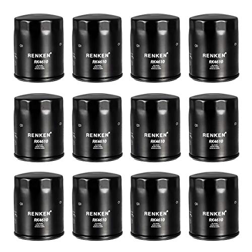 RENKEN RK4610 Premium Spin On Oil Filter Compatible with PH7317 L14610 51356 Pack of 12