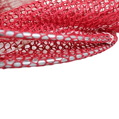 SGT KNOTS Mesh Catch Bag w/Galvanized Wire Handle - Lightweight Nylon Scuba Dive Net Bag for Spearfishing, Lobster & More (15x20 in, Red)