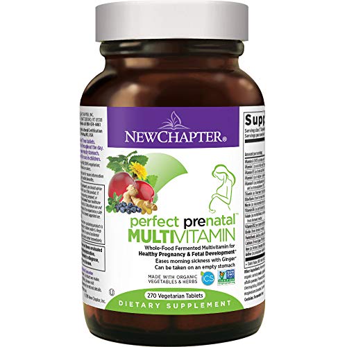 New Chapter Perfect Prenatal Vitamins, 270ct, Organic Prenatal Vitamins, Non-GMO Ingredients for Healthy