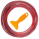 32 Feet Car Interior Moulding Trim Strips Universal Car Decoration Pinstriping Filler Insert Strips Dashboard Decorative DIY Flexible Garnish with Installing Tool(Simple Style,Red)
