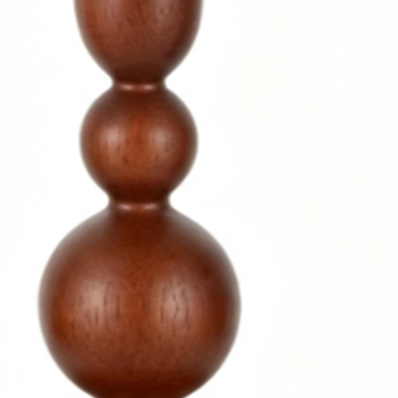 Holzkerzenhalter mit Stabilem Sockel (Braun 3St)