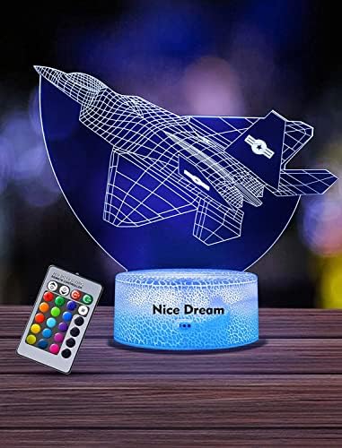 Nice Dream Dolphins Night Light for Kids, 3D Illusion Night Lamp, 16 Colors Changing with Remote Control, Room Decor, Gifts for Children Boys Girls