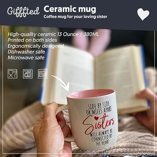 Gifffted Beste Zus Ooit Koffiebeker, Cadeau-Ideeën Voor Zusters Van Zuster, Verjaardagscadeau Voor Zus, Moeders Dagcadeau, Kerstmis, VoorJongere En Oude Zuster, Zusters Mokken, Mok En Sokken Gift Set - Image 4