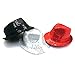 Produktbild SZ-DESIGN 3x Pailletten Hut Rot, Silber, Schwarz Karneval Silvester Party