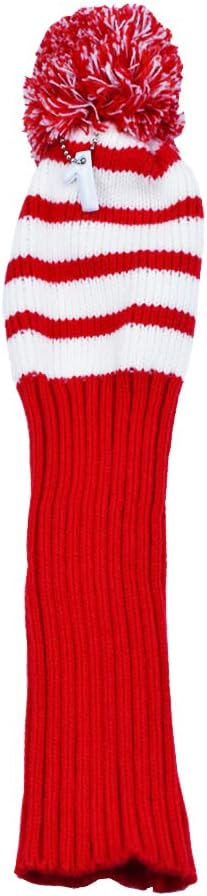 Hauni Stripes Knitted Golf Club Head Covers 3 Piece Set 1 3 5 Driver and Fairway HeadCovers Fits 460cc Drivers : Everything Else