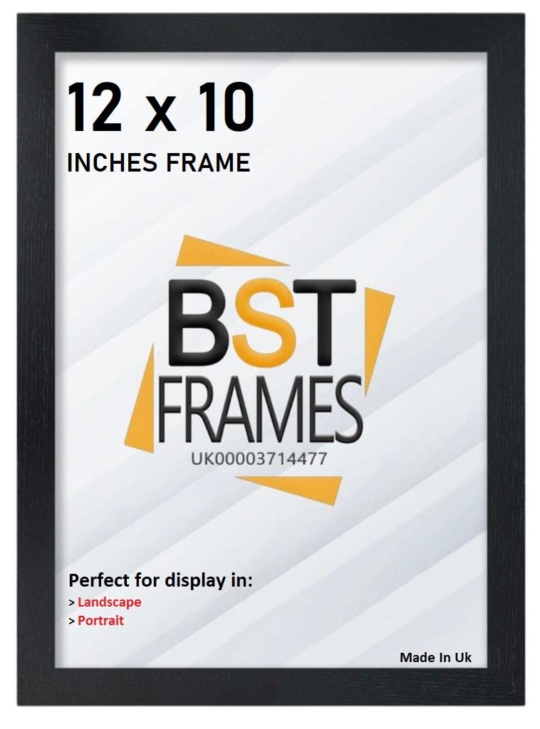 Bargain Shop Az Black Wooden Effect Picture Photo Frames (12" X 10" (304.8Mm X 254Mm), )