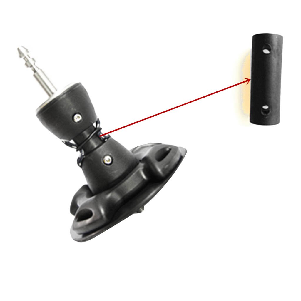 Sharplace Universal Ersatz Tendon Joint Ø 20 mm Für Mastfuß, Gummimast Fußsehne Ersatzgelenk Windsurfen, Ersatzsehnengelenk, Ersatzmast für Windsurfen Wassersport, Windsurfing Zubehör, Schwarz