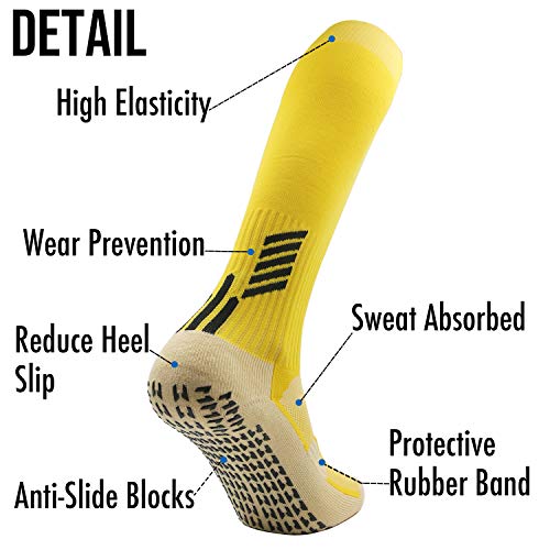 Athletic Sock Non-Slip Sport Sock for Men Women Non-Skid Long Compression Knee Length Colorful Socks with Grips3