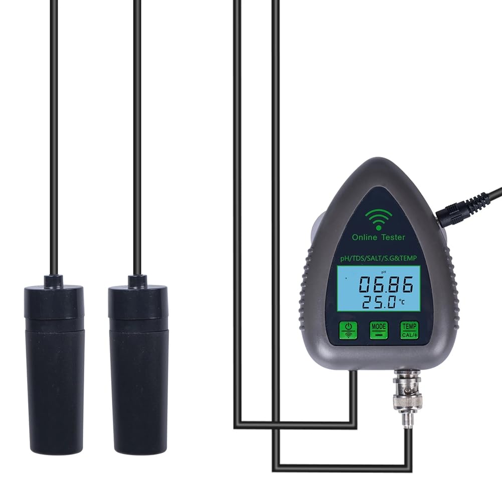 Tuya WiFi 5 in 1, tester di qualità 'acqua, monitor online TDS SG SG, misuratore di temperatura per piscina PH (A), spina europea