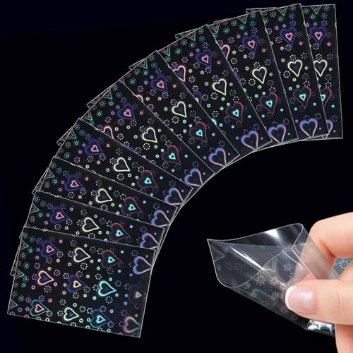 Clofiak 100Pcs Photocard Sleeves Holographic Card Sleeves 200 Microns