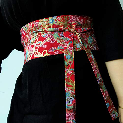 MAYSONG Japanese Kimono Cardigan Obi Belt Woman Yukata Waistband3