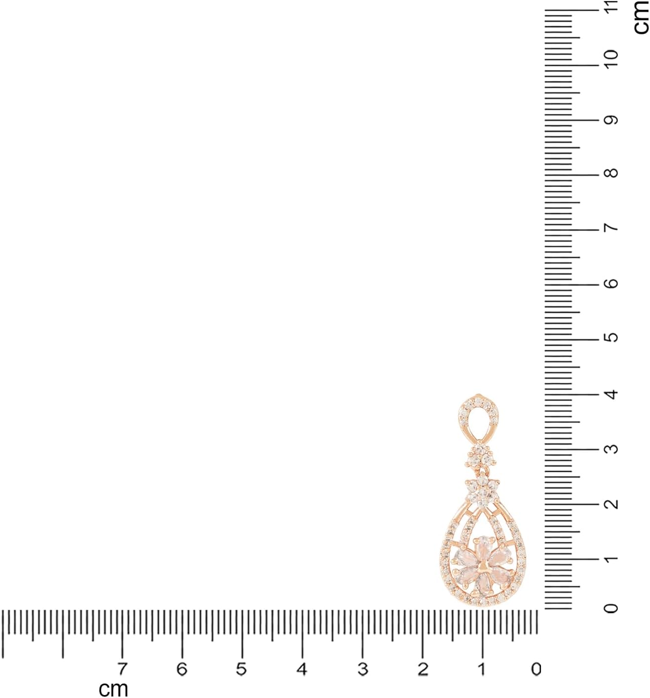 I Jewels Rose Gold Plated Fashion Cubic Zirconia American Diamoand Stud Earrings For Women/Girls (E2976)