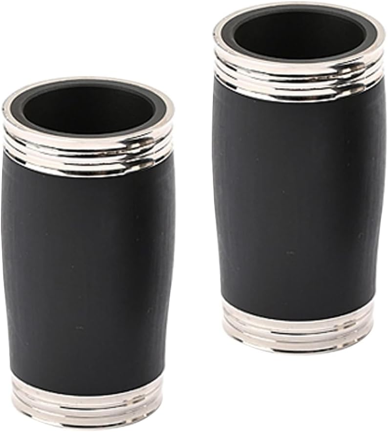 Clarinet Pipe Musical Instrument Barrel Clarinet Tube Tuning Tube Adjustable B Flat Pitch Pipe Treble Pitch 58MM Barrel 2pcs Black