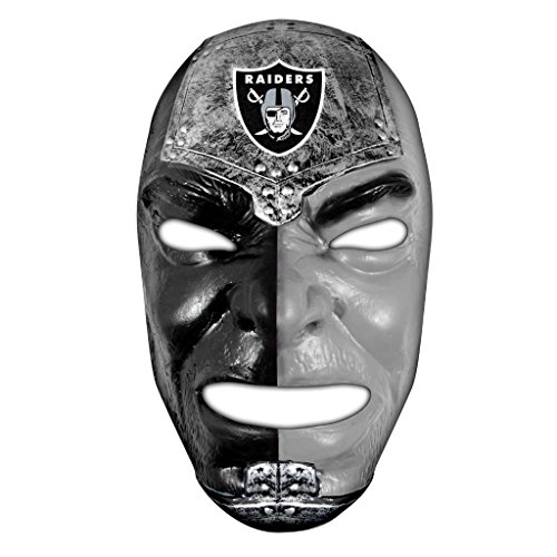Franklin Sports NFL Las Vegas Raiders Fan Face Mask - Team Fan Masks for NFL Football Games and Tailgates - Sports Fan Face Mask - Face Paint Masks