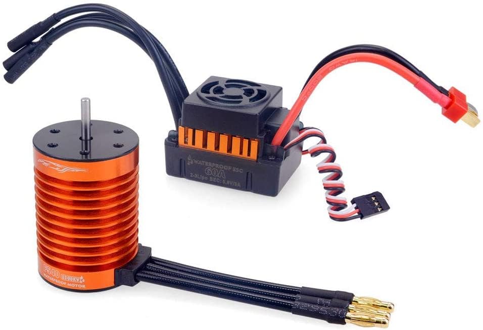 Waterproof F540 3300KV Brushless Rc Car Motor +60A ESC Combo Set For 1/10 Rc Car