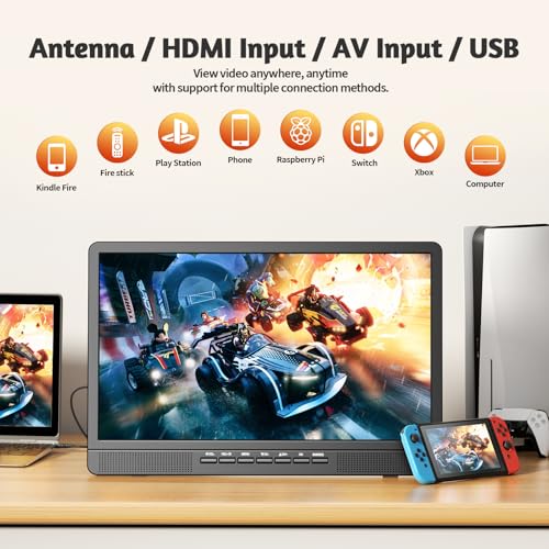 Image of NORTHING 18.5 inch Portable TV for Camping, HD 1080P Small TV with Antenna for Kitchen, RV, Boat, Truck, Home, Bedroom, Support USB /HDMI /AV Input