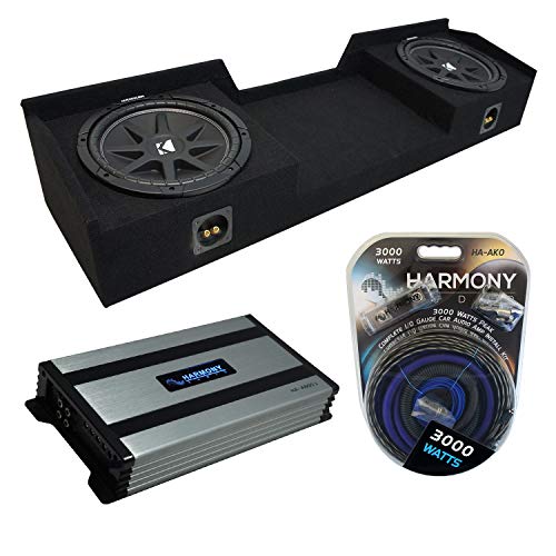 Harmony Audio Compatible with 1999-2006 GMC Sierra Extended Cab Truck Kicker Bundle Comp C10 Dual 10