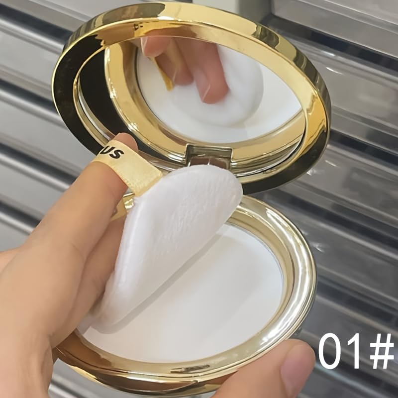 Finishing Pressed Powder with Mirror and Puff, Translucent Matte Finish, Oil Control, Long-Lasting, Silky Smooth, Portable for Travel, 3-Piece Set - Image 6