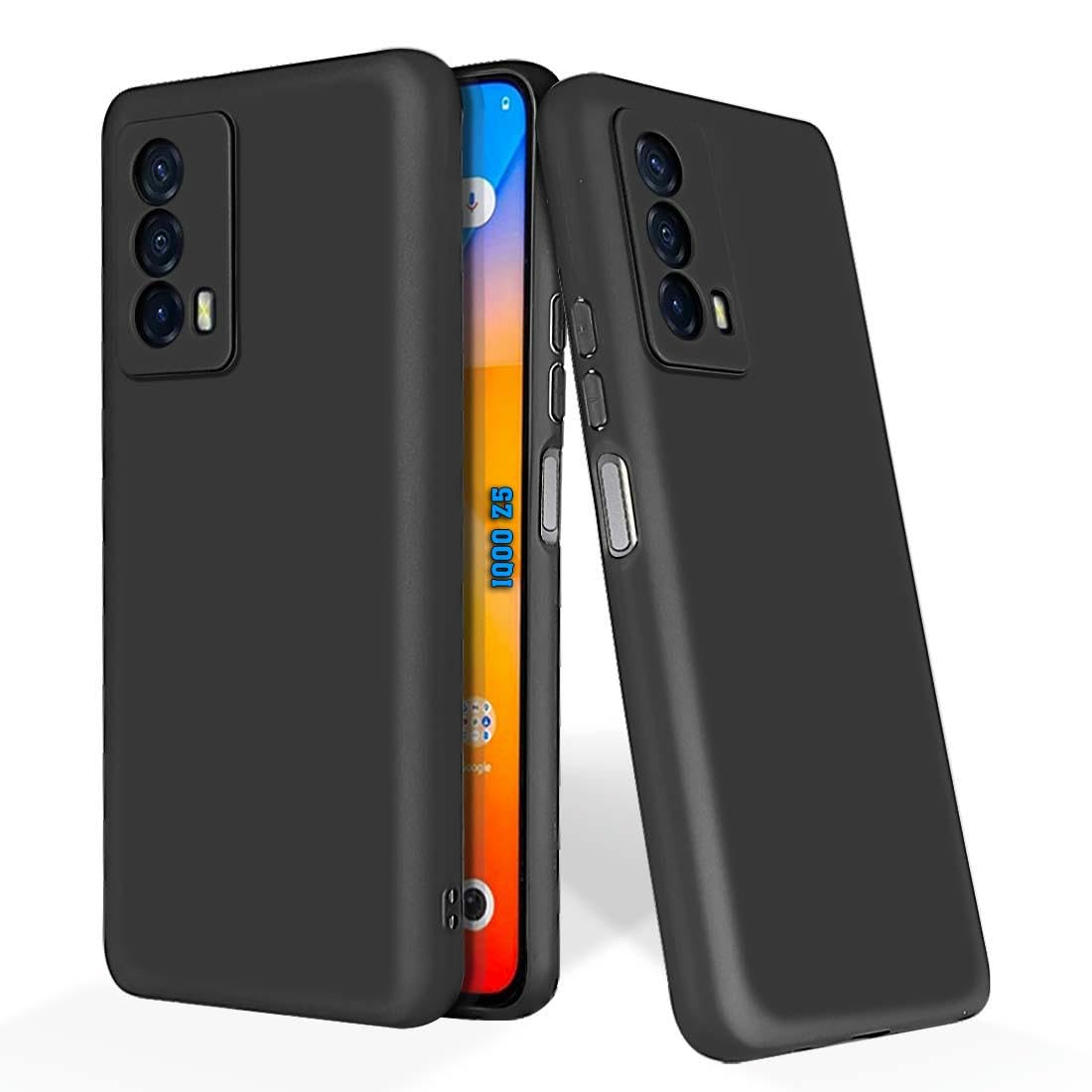 PrintWhiz Soft Silicone Mobile Back Cover Compatible with iQOO Z5 | Shockproof Protective Case/Cover with Full Edge Protection (Plain Black)($BL-IQO-Z5-000) (B0CST16YTM) Amazon Price History, Amazon Price Tracker