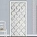 SEKCTV Stickers 3D Porte Poster figures géométriques blanches Auto-adhésif Amovibles Papier Peint Porte Trompe l'oeil pour Chambre Cuisine Salon Décoration De La Maison Muraux Imperméable Stickers 77x