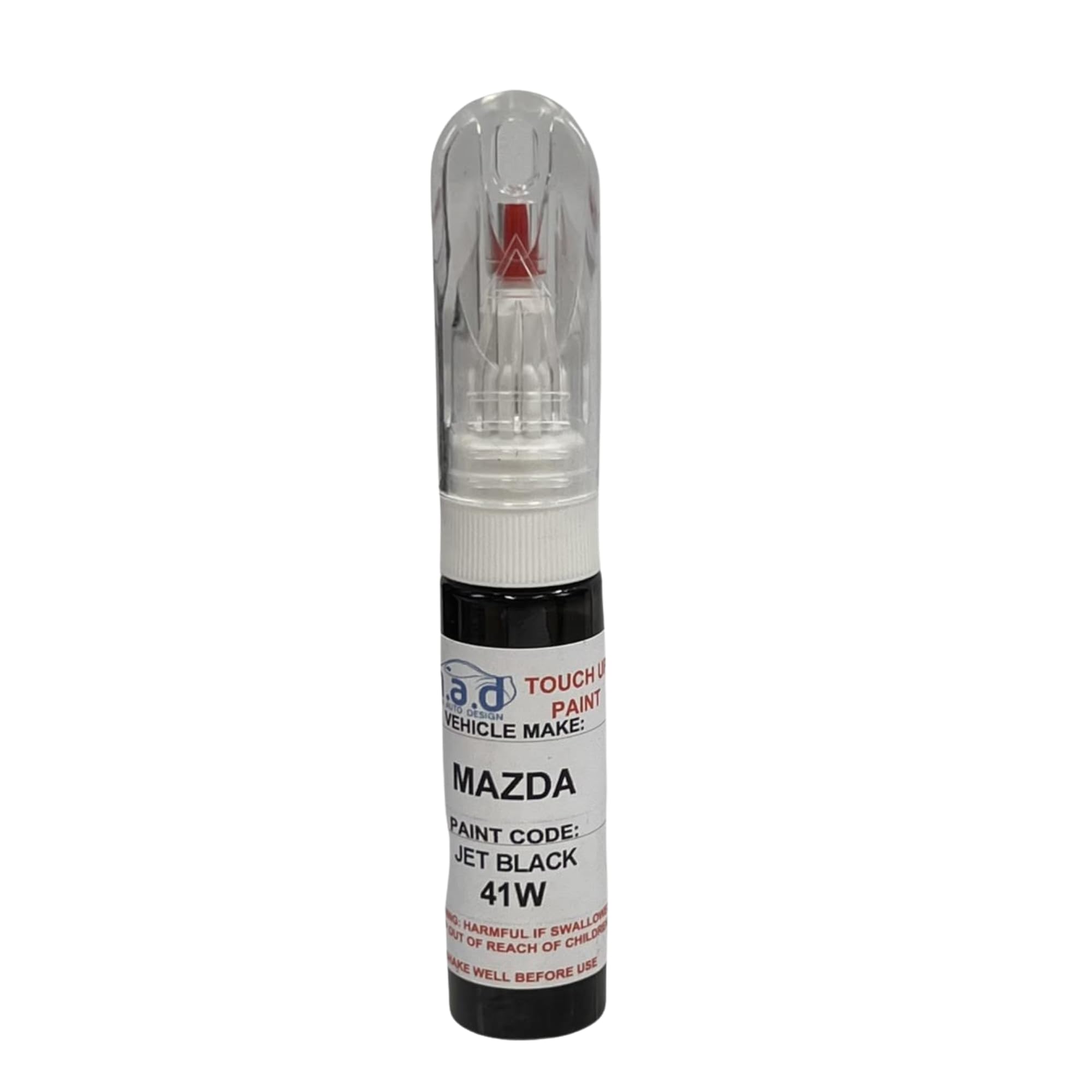 M.a.d Myldan Auto Design Just Paint Car Touch Up Paint Pen Compatible With Mazda Jet Black 41W Cx-5 Mx-5 Mazda3-20Ml Precision Scratch Repair Kit With Needle & Brush - Exact Colour Match (Just Paint)