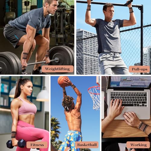 XFSRG Weiches Handgelenk Bandagen 2 Paar Set Atmungsaktive Wrist Wrap Handgelenkstütze für Fitness Bodybuilding Krafttraining Gelenkstütze Handgelenkschoner （Kupfer S）