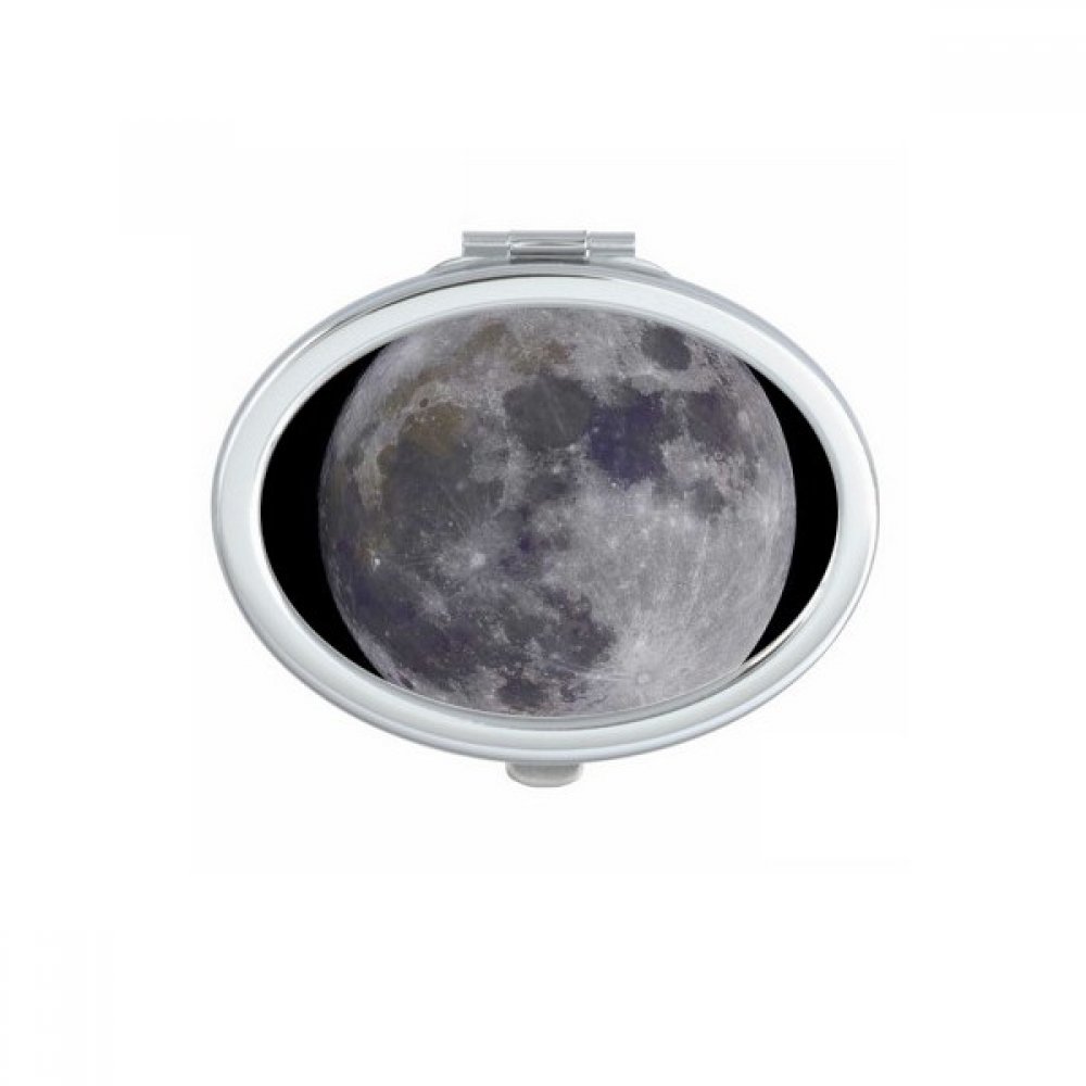Miroir de poche élégant ovale bleu au motif nébuleuse et galaxie chic