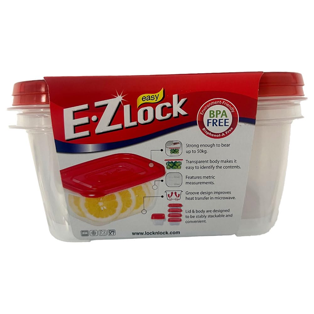 2-Piece Ezlock Rectangle Container - 1.32 L