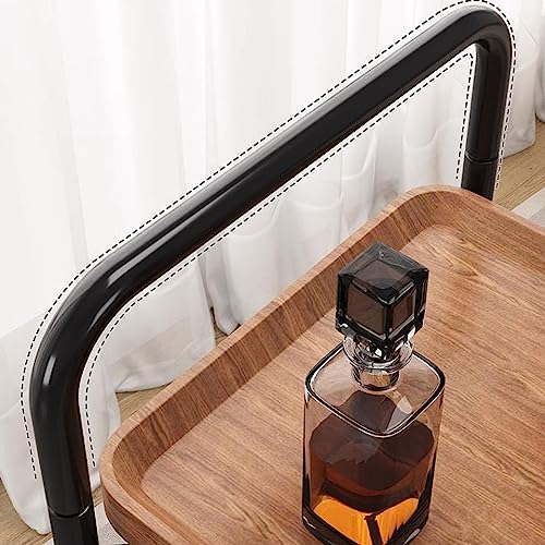 Table basse et table d'appoint de canapé sur roulettes noires