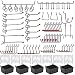 114 pcs Pegboard Hooks Assortment with Metal Hooks Sets, Pegboard Bins, Peg Locks for Organizing Storage System Tools