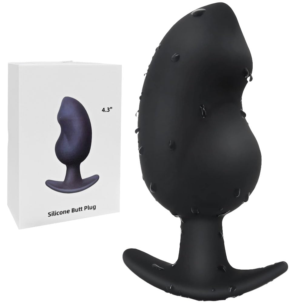 BeHorny Butt Plug 4.33'' Curved Silicone Anal Plug – Medical Grade, Waterproof