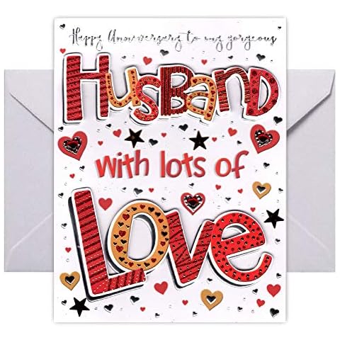 Happy Anniversary to My Husband Greeting Card | Husband Anniversary Card Cover