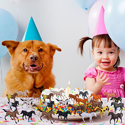 JOKFEICE Figure di Animali 6 PCS Realistico Pony