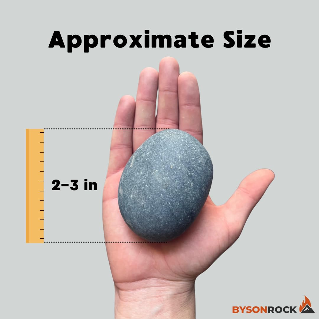 Natural Black/Gray River Rocks, 2–3 Inch, 10 lbs Decorative Landscaping Stones for Garden, Planters, Pathways, Aquariums & Painting