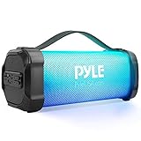 Wireless Portable Bluetooth Boombox Speaker - 300 Watt Rechargeable Boom Box Speaker Portable Music Barrel Loud Stereo System with AUX Input, MP3/USB Port, Fm Radio, 2.5' Tweeter - Pyle PBMSPRG4