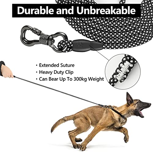 Tresbro 10Ft Chew Proof Dog Leash Black Pink #TOP3