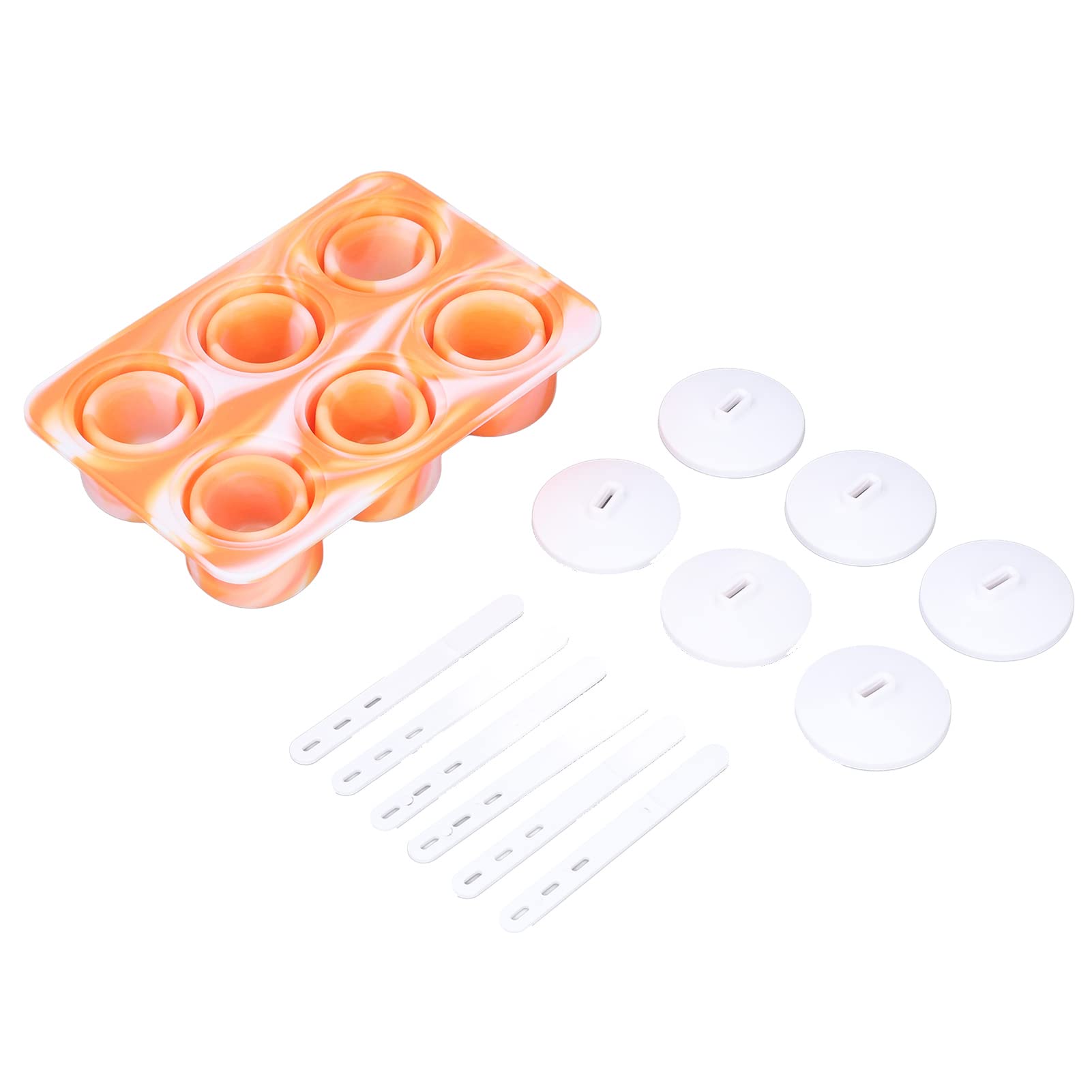 moldes para polos, Moldes for paletas plegables, 6 cavidades