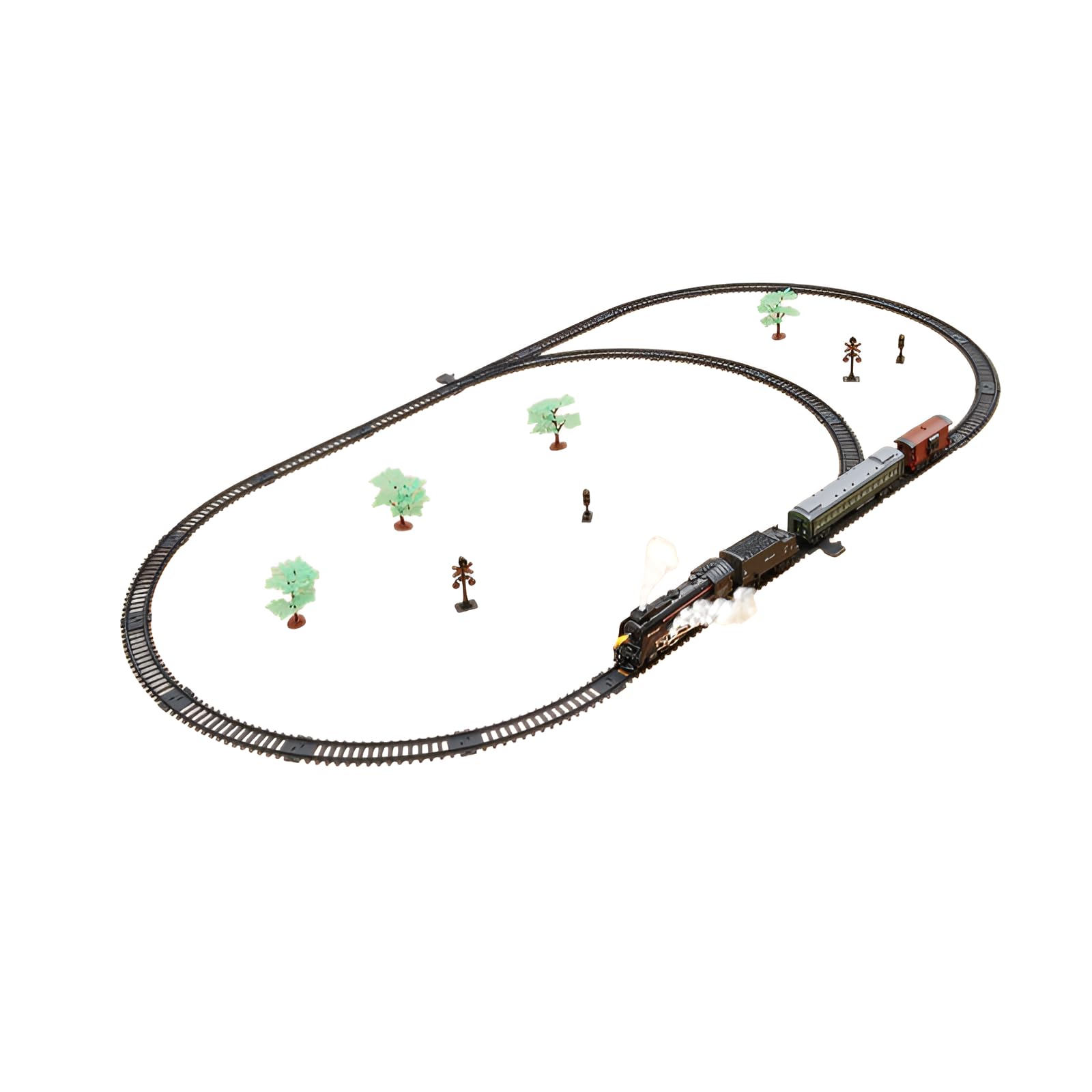 Qiukala Remote Control Steam Locomotive Retro Train Set With Track Sound