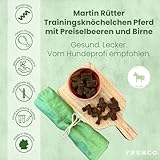 FRESCO Dog Martin Rütter Trainingsknöchelchen Pferd & Preiselbeeren1kg | Hundeleckerli getreidefrei & zuckerfrei mit 90% Frischfleisch | Fettarme Pferdeleckerlis hypoallergen fürs Hundetraining