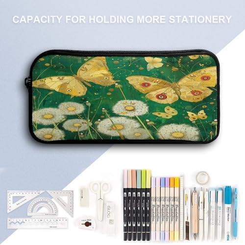 Printed Backpack With Lunch Pack Storage Box Case Yellow Butterfly Pattern 3pcs Lightweight Travel Backpack4