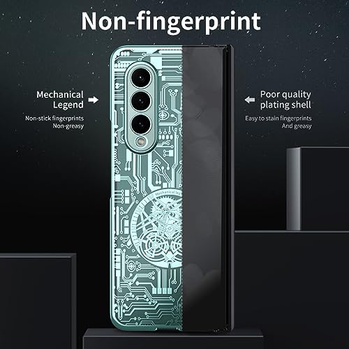 Coque pour Samsung Galaxy Z Fold 4 robuste en polycarbonate vert - 5