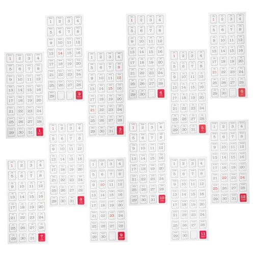 iplusmile �m�[�g�p365���v�����i�[�X�e�b�J�[ 12�V�[�g �S���J�����_�[�X�e�b�J�[ ���ԃC���f�b�N�X�t �w�� �I�t�B�X���� �v��Ǘ� �C�x���g�L�^�p