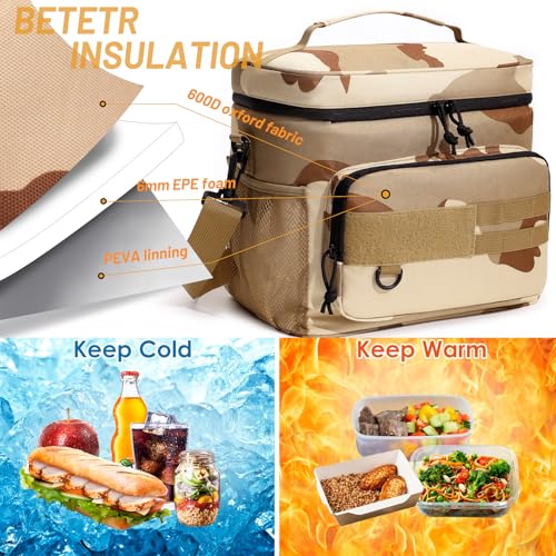 Lancheira grande com isolamento, lancheira congelável para adultos, homens, mulheres, lancheira com