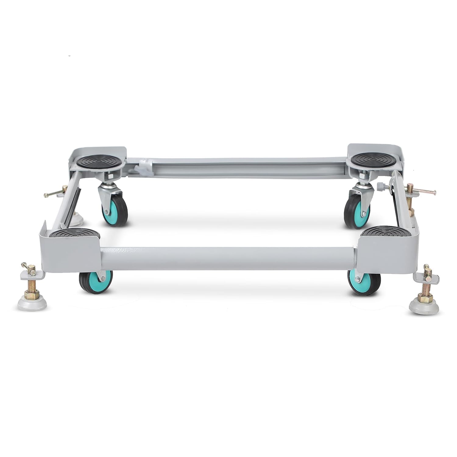 Washing Machine Stand Trolley, Stainless Steel, Heavy Duty, 300 KG Capacity, 360° Swivel Wheels with Lock, Anti-Vibration, for Front and Top Load (Grey)-image-14
