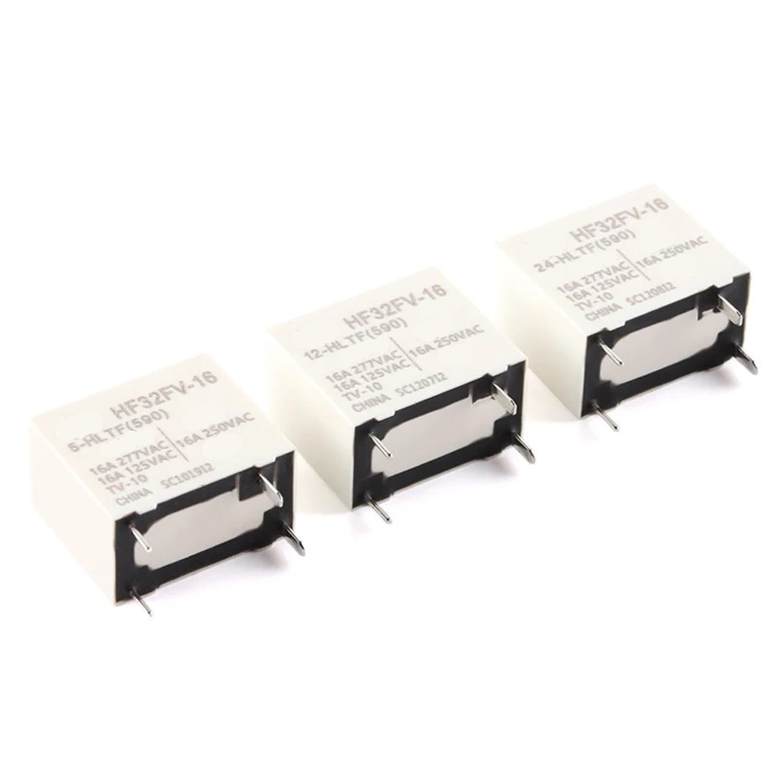 Relais HF32FV-16 24VDC avec capacité de coupure 16A250VAC pack de 5 - 5