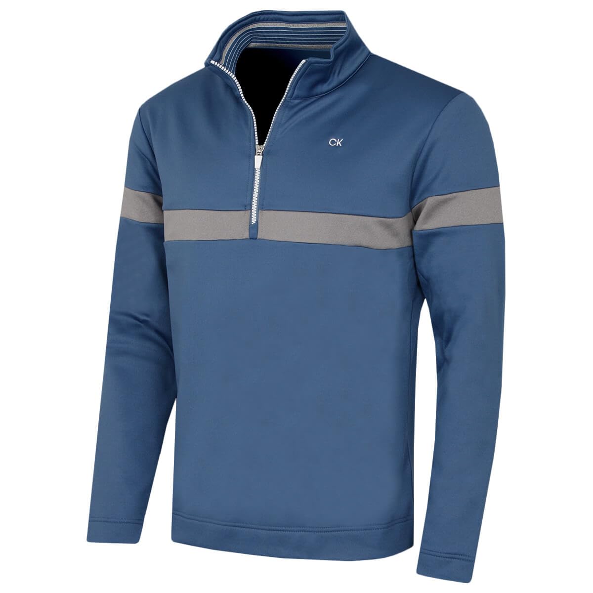 Calvin Klein Mens Scale CK Insul-Lite 1/2 Zip Sweater - Denim/Navy - XXXXL