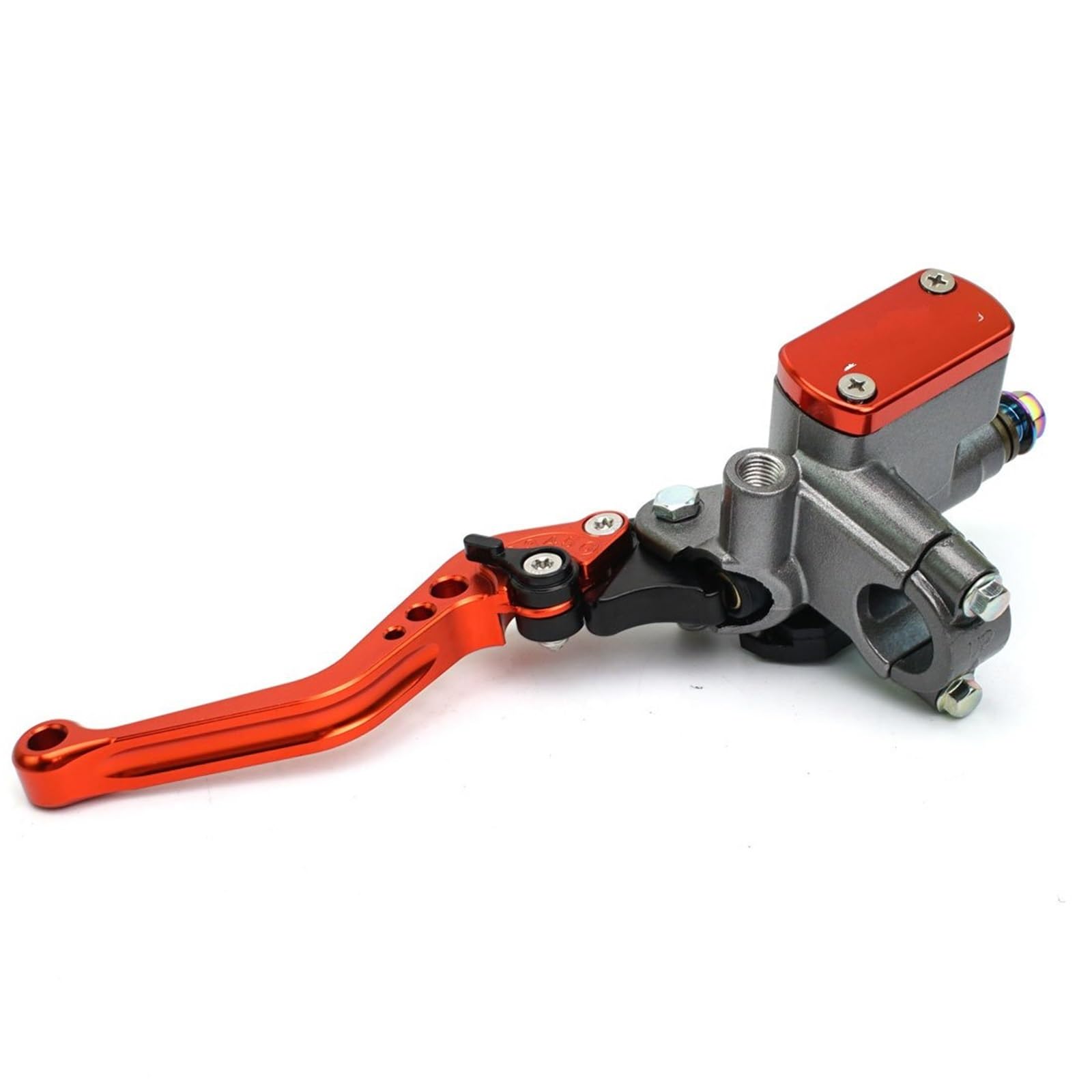 IUKMR Motorcycle Clutch Brake Lever 22mm Motorcycle Master Cylinder Lever Brake Hydraulic Clutch Pump(Left Orange)