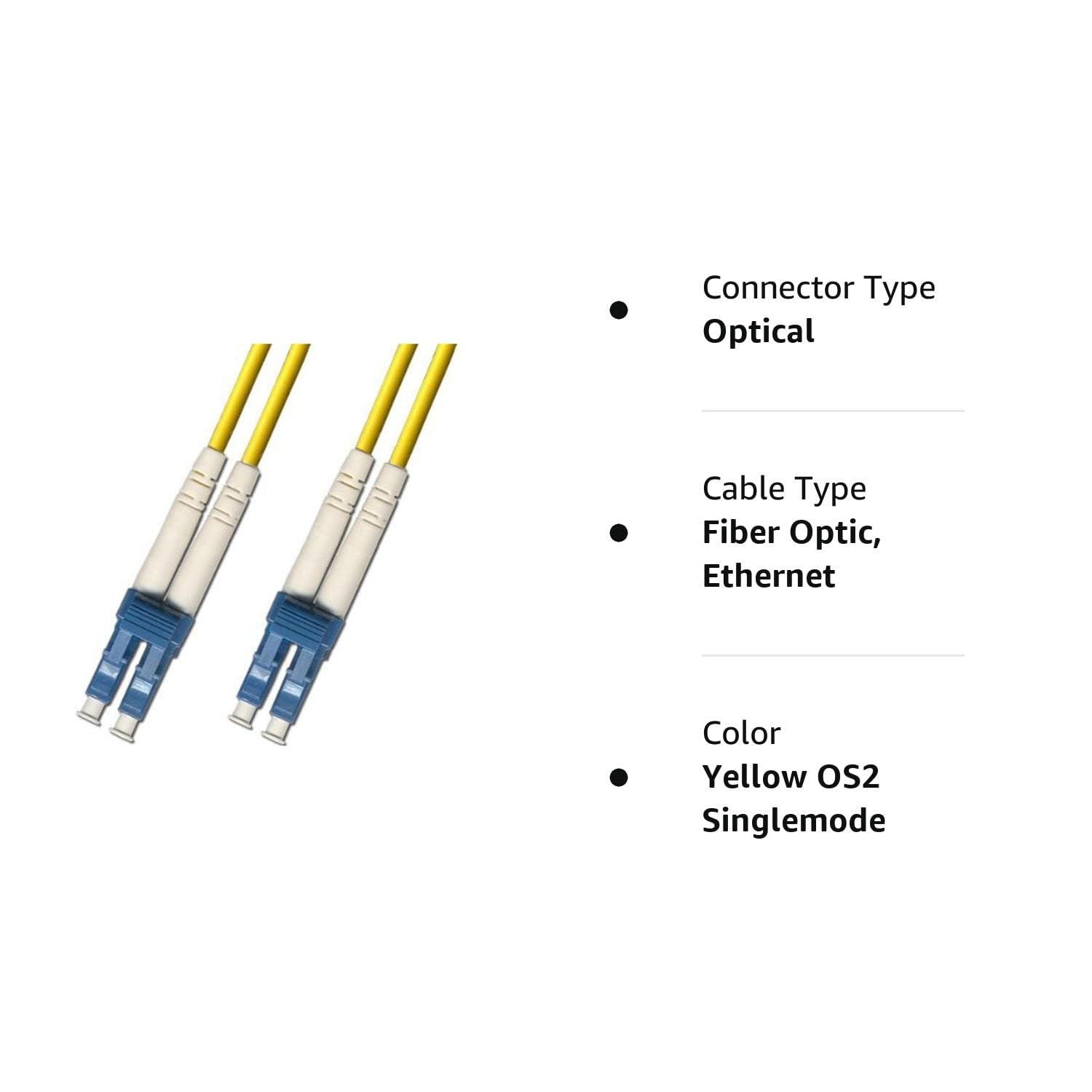 Ultra Spec Cables 0.3 Meter (1FT) Multimode Duplex Fiber Optic Cable (62.5/125) - LC to LC - Orange — view 29